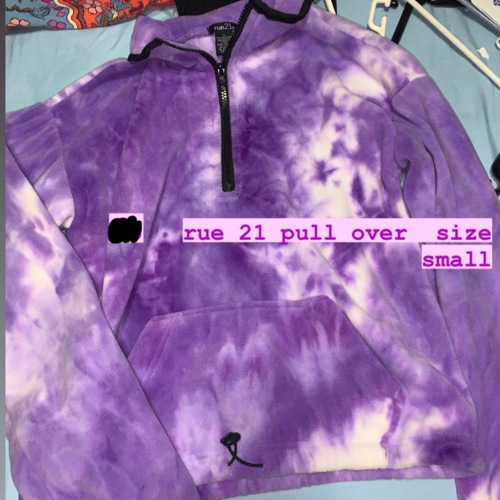 purple tie diy pullover